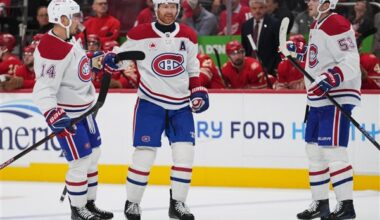 Canadiens score three first-period goals to spoil Red Wings' season opener, 5-1