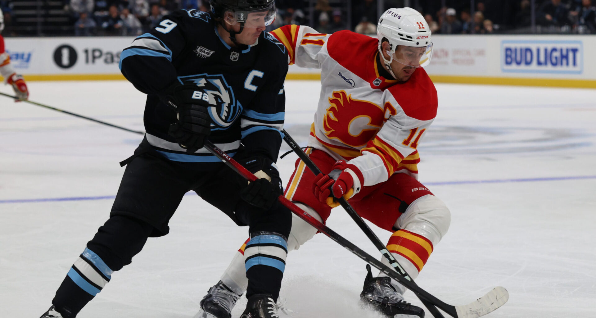 Mammoth Defeat Flames 3-1 in Home Opener - The Hockey Writers - Calgary Flames