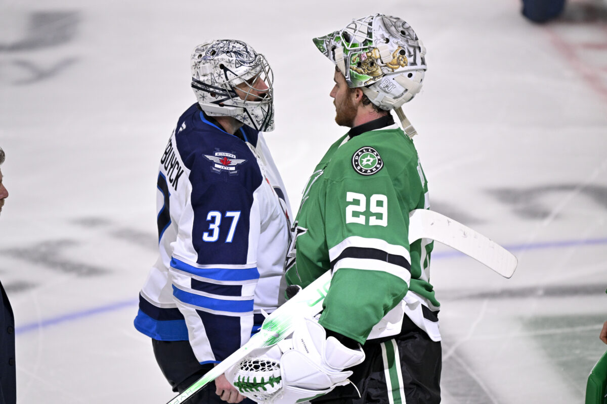 Connor Hellebuyck Winnipeg Jets Jake Oettinger Dallas Stars