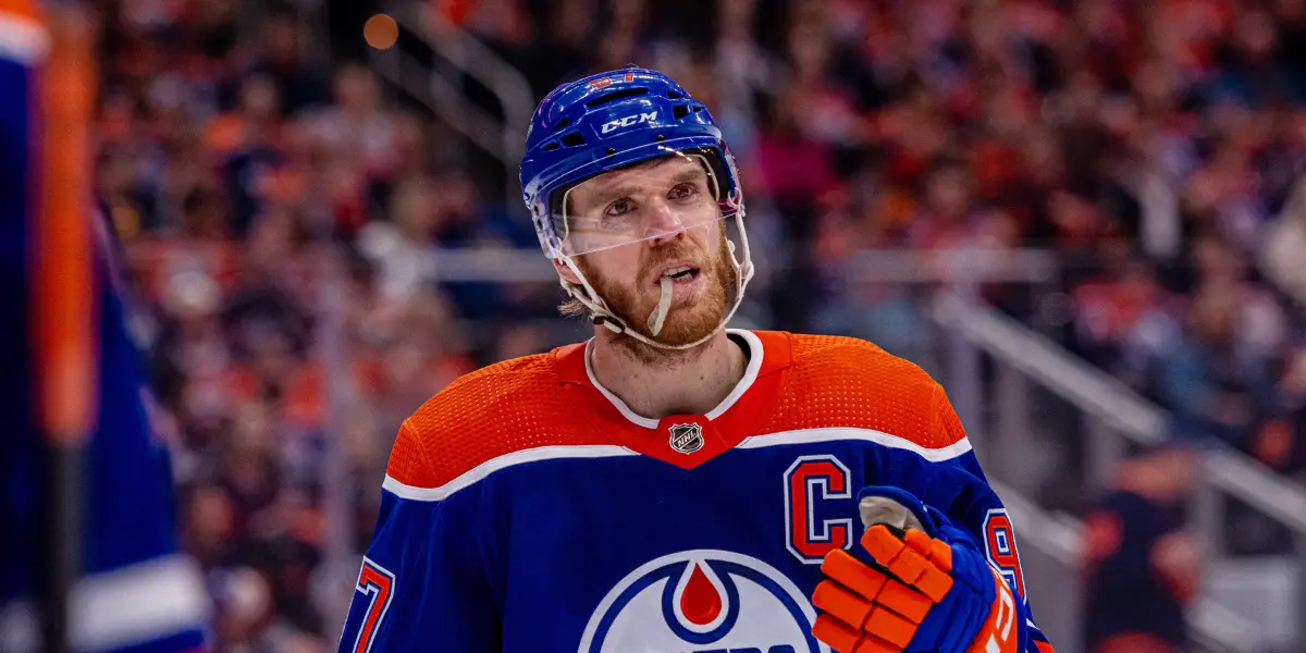 Connor McDavid skating for the Edmonton Oilers
