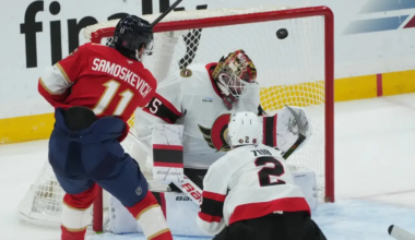 Mackie Samoskevich scores his first goal of the season.