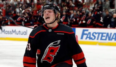 Carolina Hurricanes’ Jackson Blake fined for slashing Anaheim Ducks’ Jacob Trouba