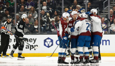 Nathan MacKinnon makes Avs history, Colorado rolls in season opener