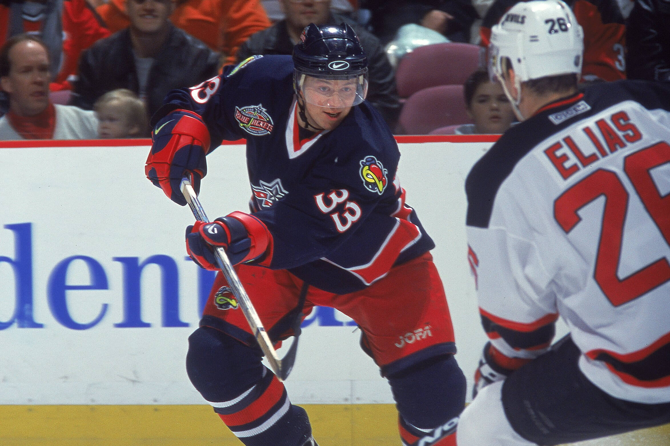 Petteri Nummelin in the Blue Jackets' inaugural season.