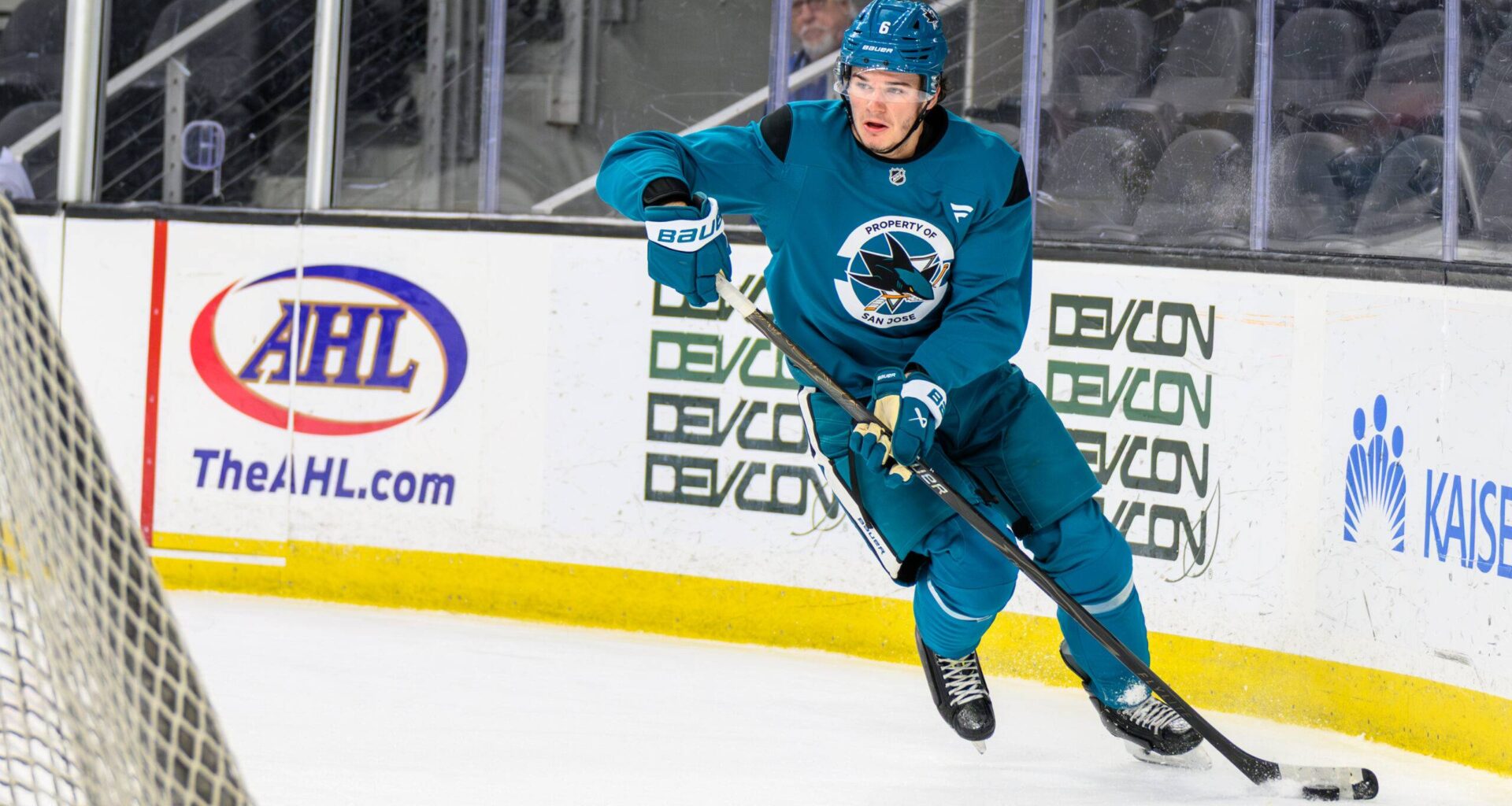 San Jose Sharks defenseman Sam Dickinson