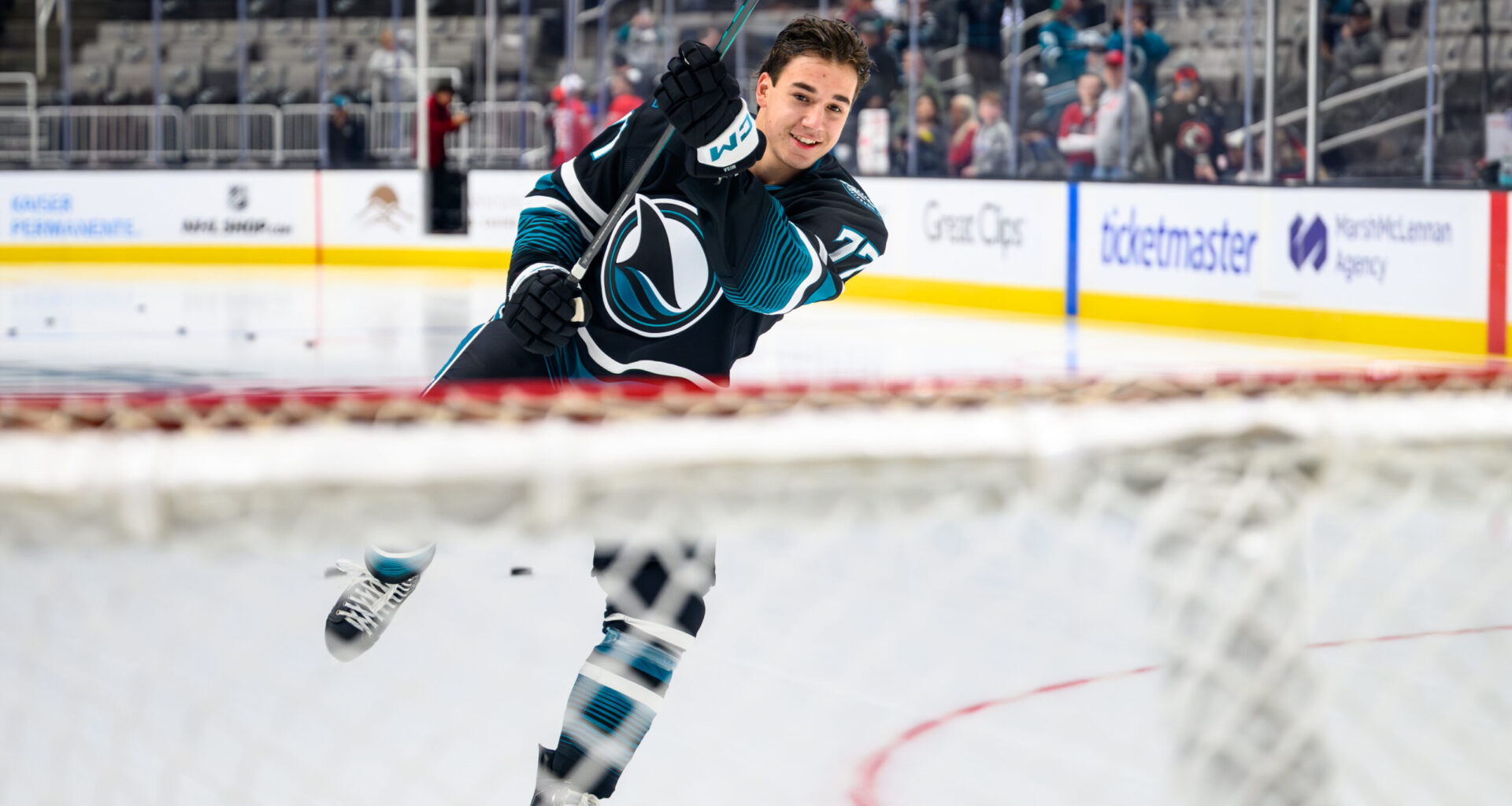 San Jose Sharks forward Michael Misa