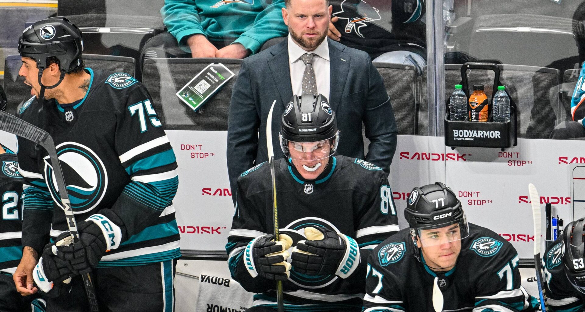 San Jose Sharks head coach Ryan Warsofsky