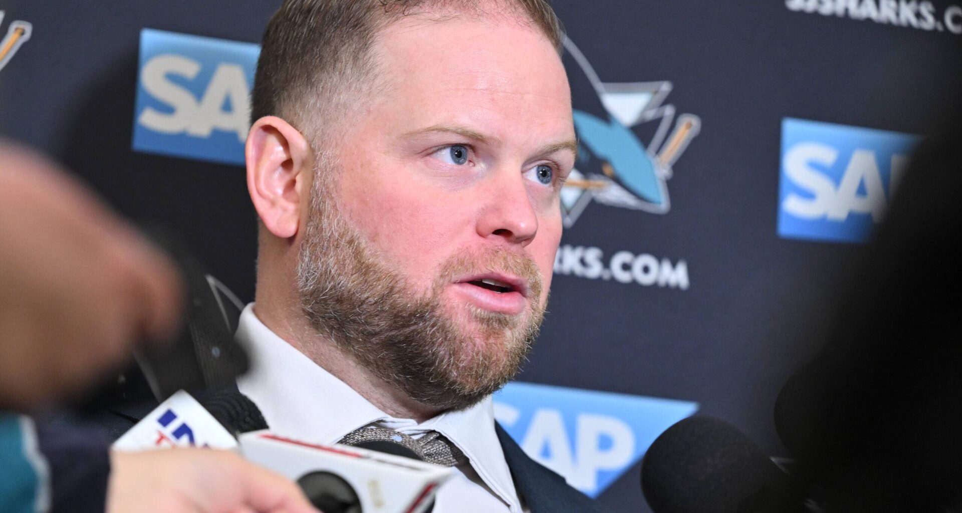 San Jose Sharks head coach Ryan Warsofsky