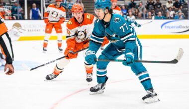 San Jose Sharks forward Michael Misa