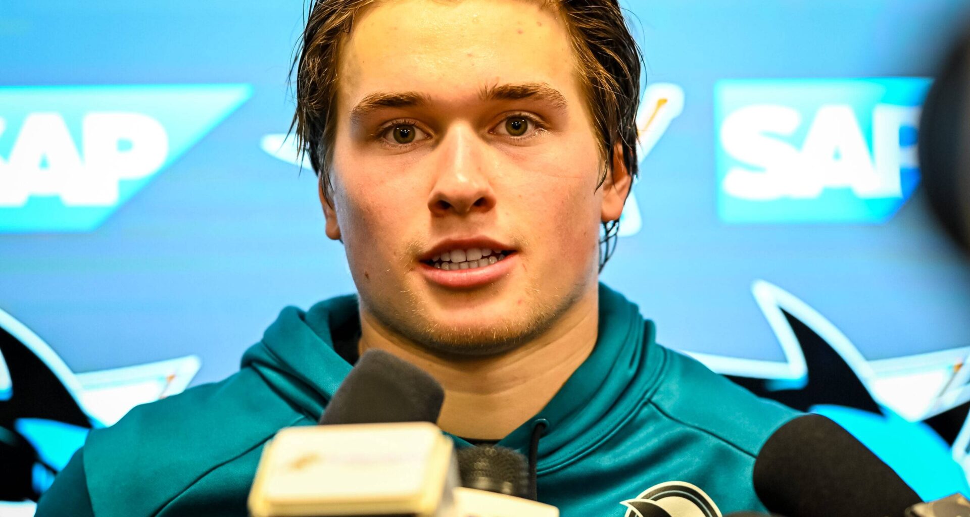 San Jose Sharks forward Macklin Celebrini