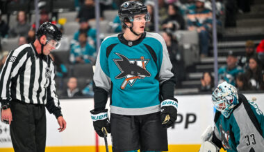 San Jose Sharks defenseman Sam Dickinson