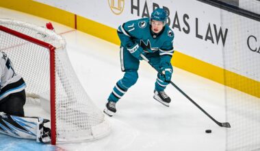 San Jose Sharks forward Macklin Celebrini