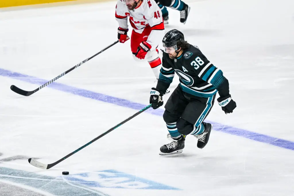 San Jose Sharks defenseman Mario Ferraro