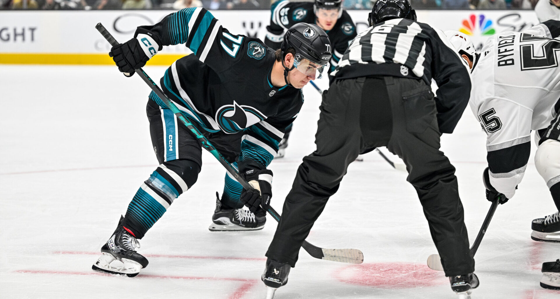 San Jose Sharks forward Michael Misa