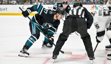 San Jose Sharks forward Michael Misa