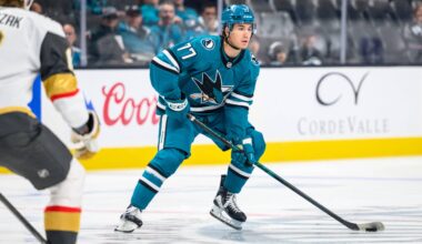 San Jose Sharks forward Michael Misa