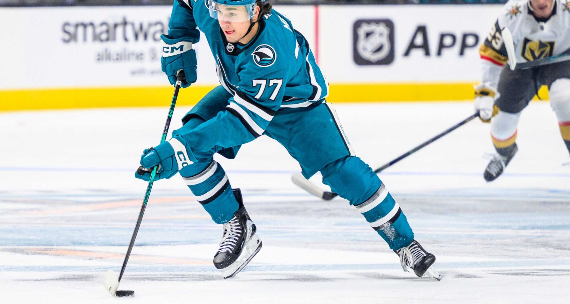 San Jose Sharks forward Michael Misa