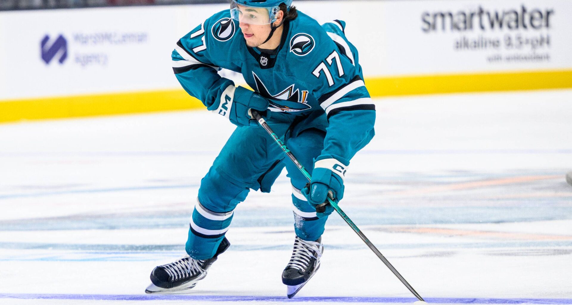 San Jose Sharks forward Michael Misa