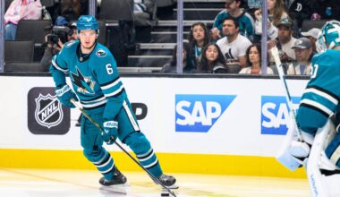 San Jose Sharks defenseman Sam Dickinson