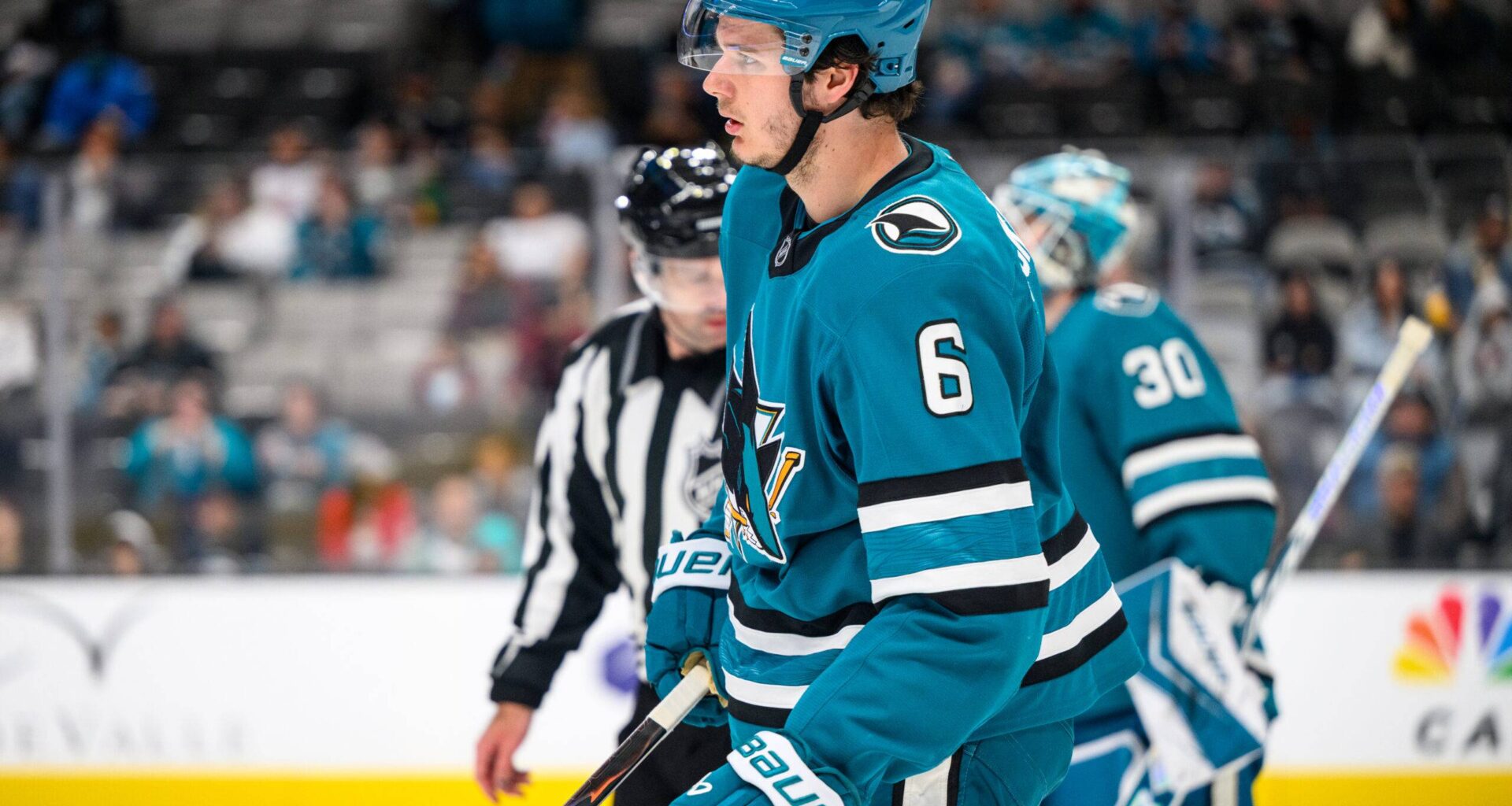 San Jose Sharks defenseman Sam Dickinson