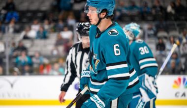 San Jose Sharks defenseman Sam Dickinson