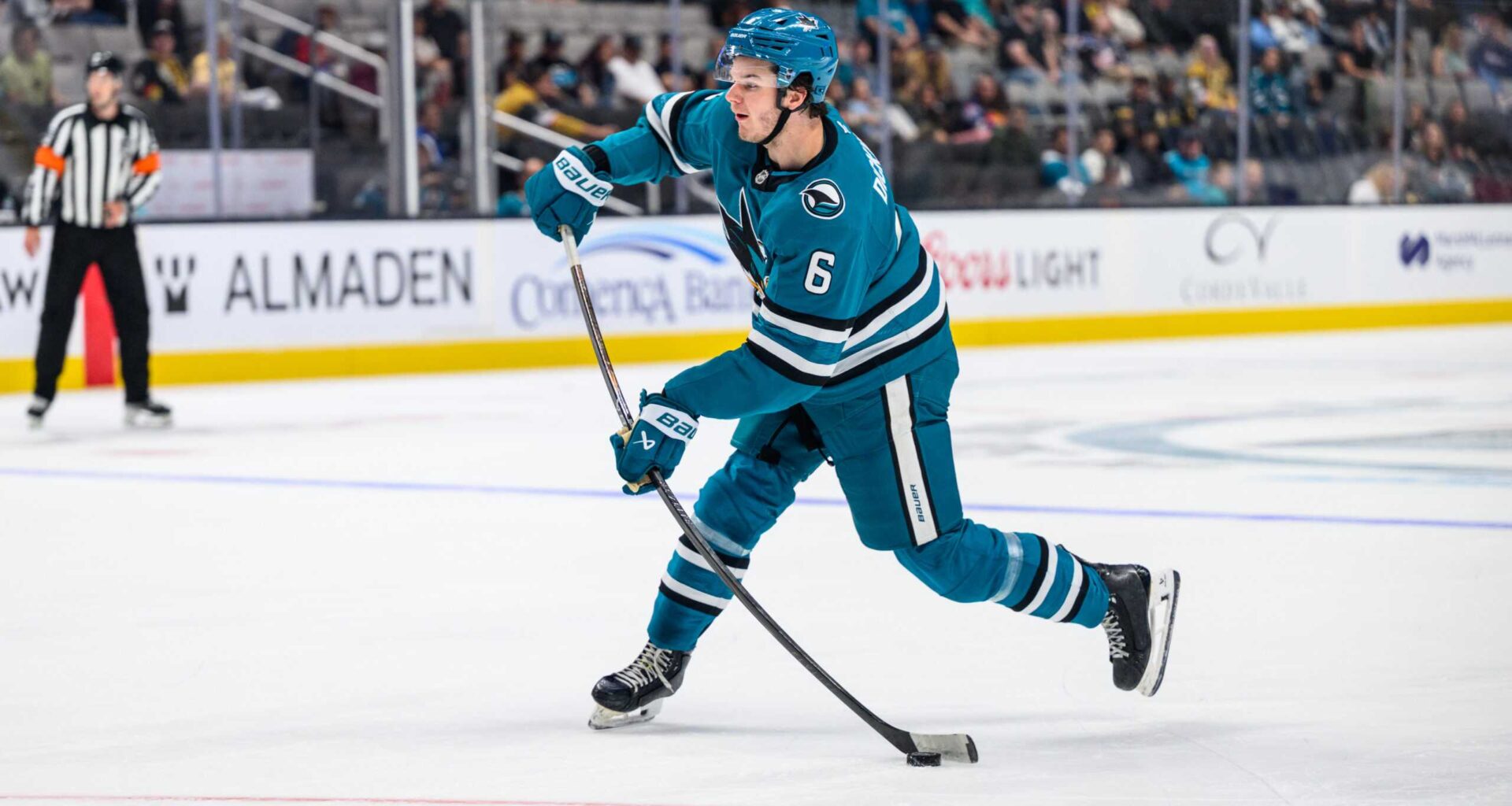 San Jose Sharks defenseman Sam Dickinson