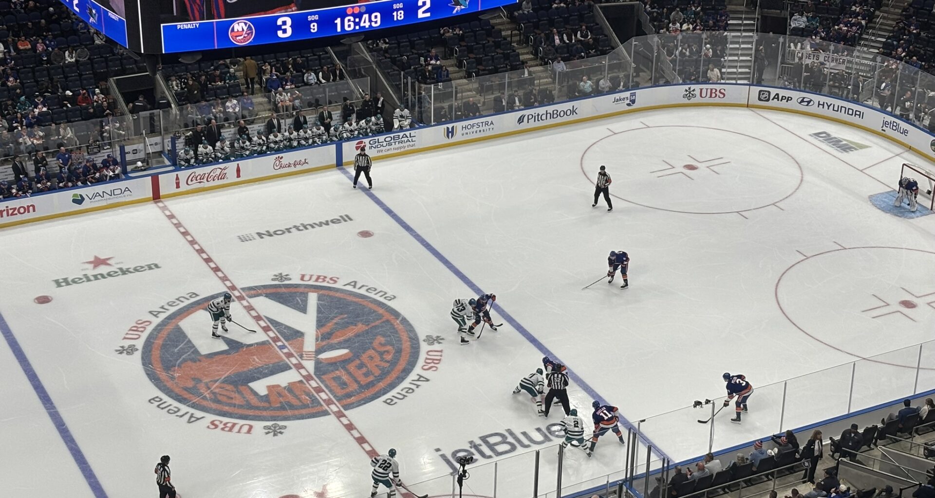 San Jose Sharks vs the New York Islanders