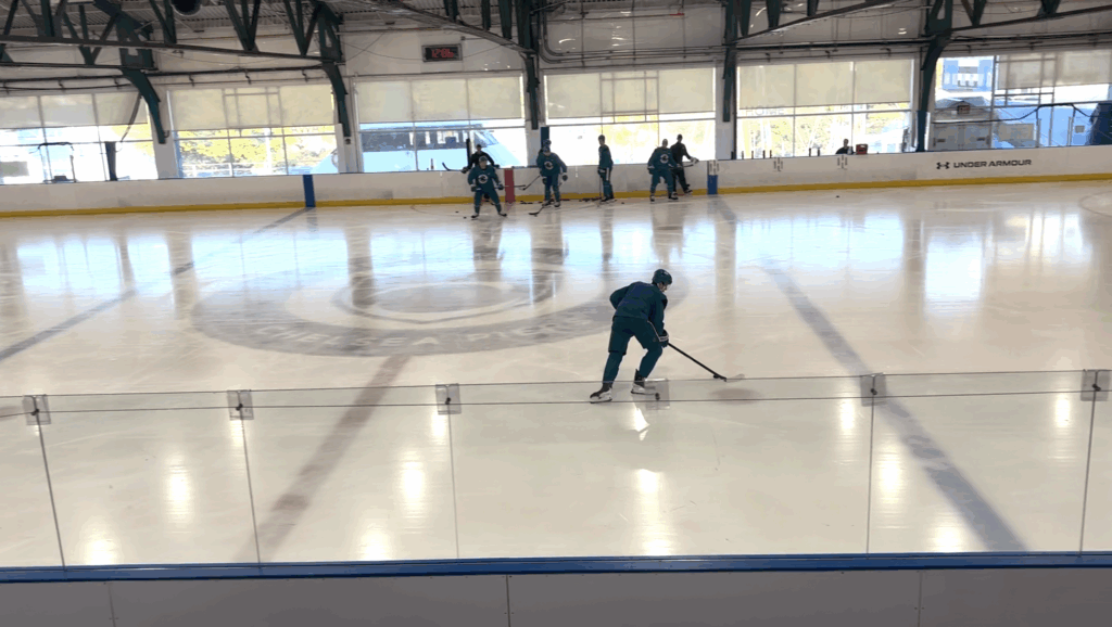 San Jose Sharks skate at Chelsea Piers in New York