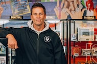 Tom Brady at the opening of the East Hampton, N.Y., CardVault by Tom Brady store.