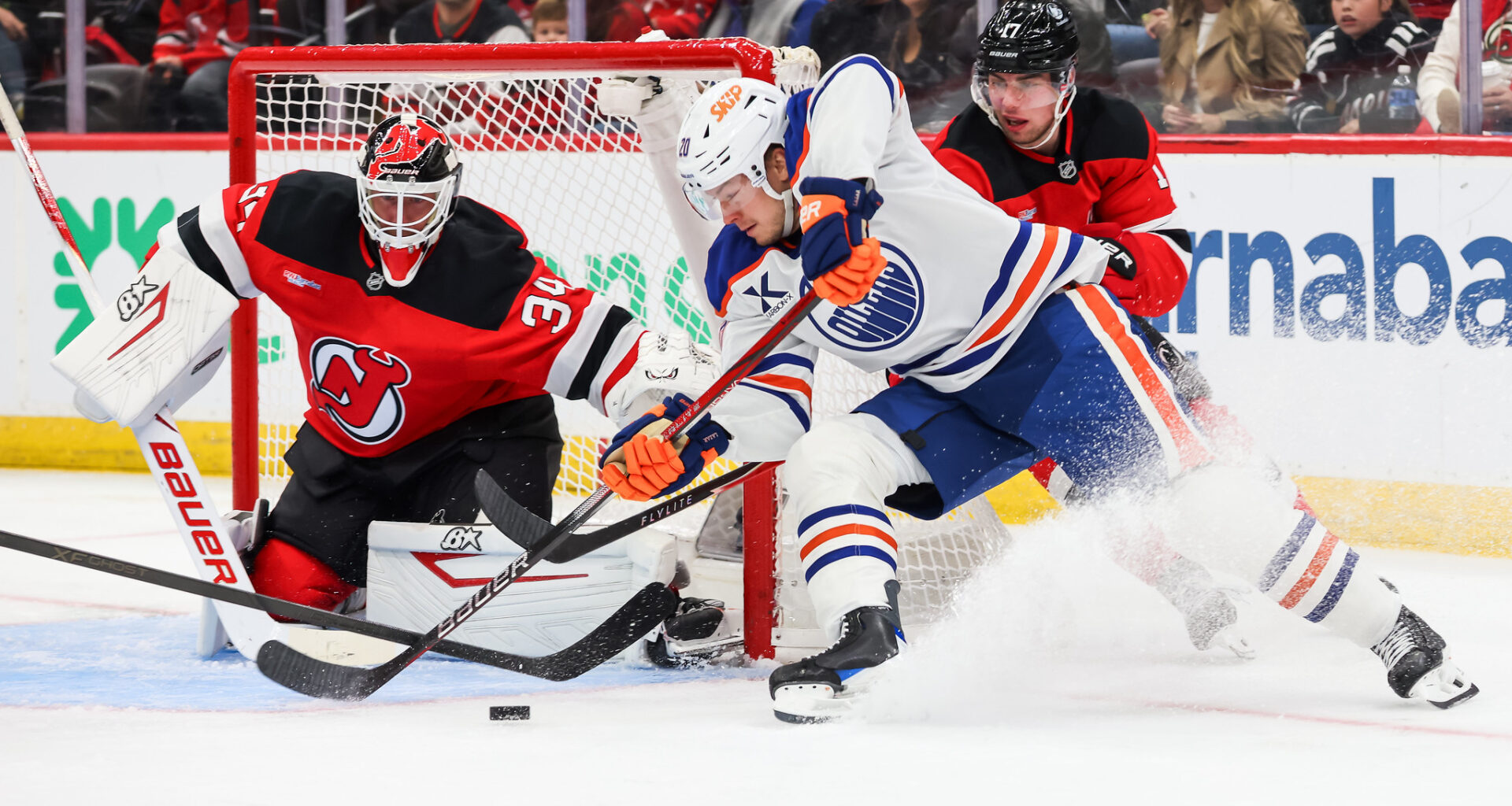 Jake Allen New Jersey Devils Curtis Lazar Edmonton Oilers