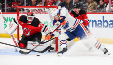 Jake Allen New Jersey Devils Curtis Lazar Edmonton Oilers
