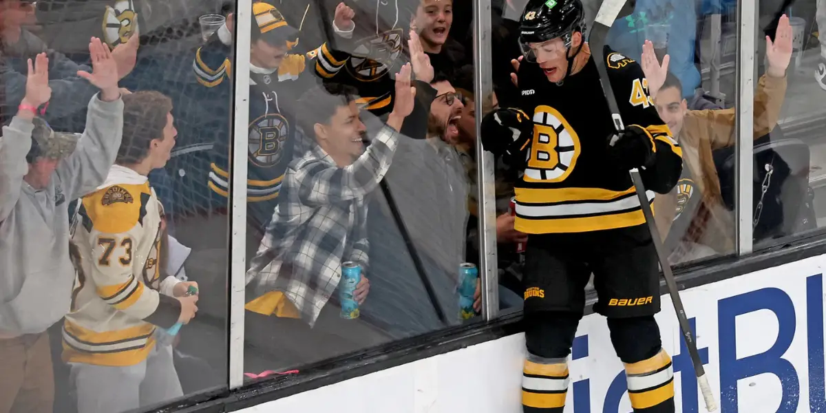 Jordan Harris skating for the Boston Bruins
