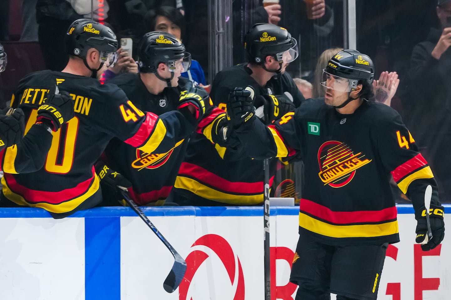 Canucks forward Kiefer Sherwood has been one of the best free agent pickups to start the season.