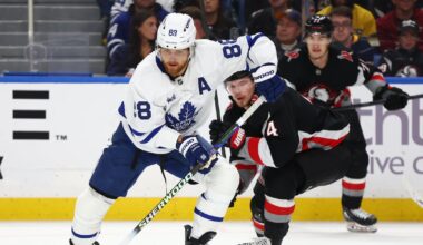 Toronto Maple Leafs’ William Nylander out of lineup Saturday against Buffalo Sabres; Morgan Rielly returns