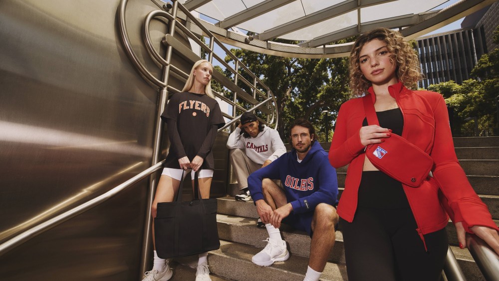 Looks from the new Lululemon collection for the National Hockey League.