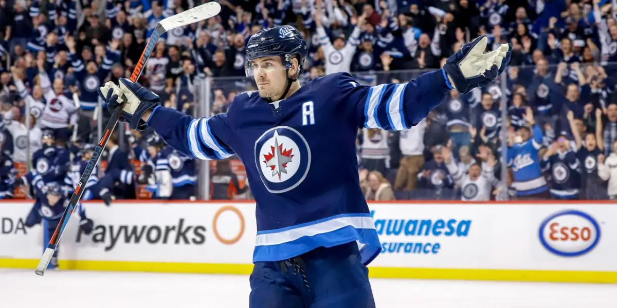 Mark Scheifele skating for the Winnipeg Jets
