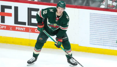 Matt Boldy on the ice for the Minnesota Wild