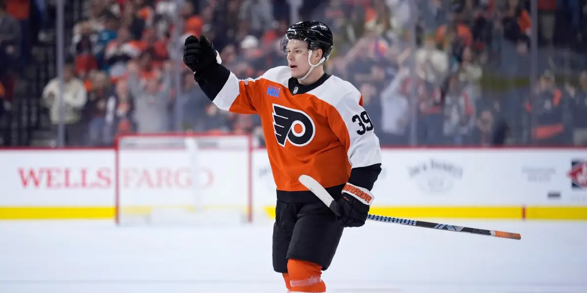 Matvei Michkov skating for the Philadelphia Flyers