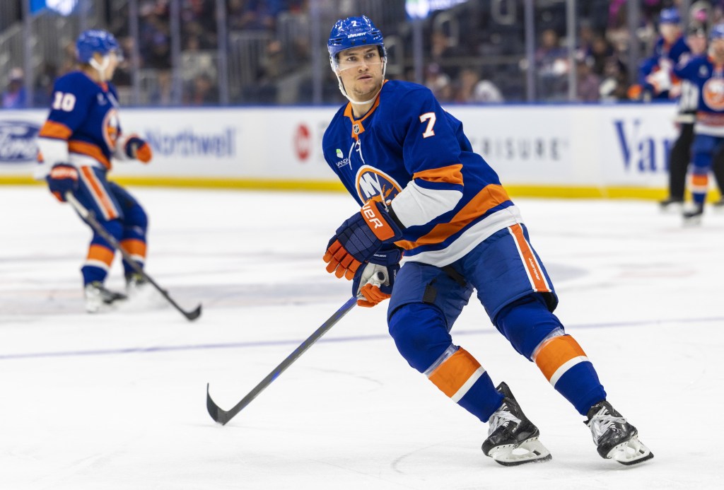 Maxim Tsyplakov, who will not play against the Oilers on Thursday, skates during their loss to the Jets on Oct. 13, 2025.
