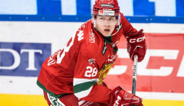 Michael Brandsegg-Nygard skating in the SHL
