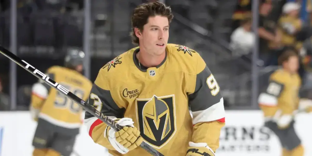 Mitch Marner skating for the Vegas Golden Knights