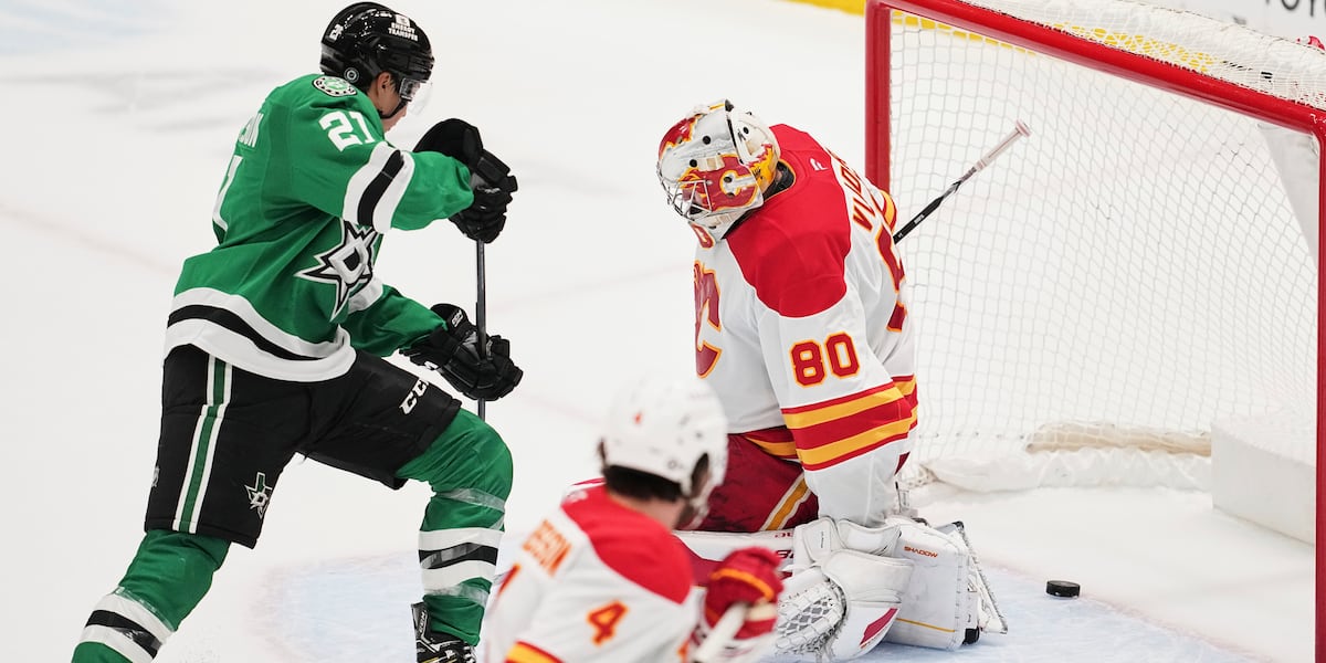Jason Robertson scores twice and gets OT winner as Stars rally past Flames, 3-2