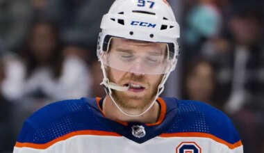 Connor McDavid skating for the Edmonton Oilers