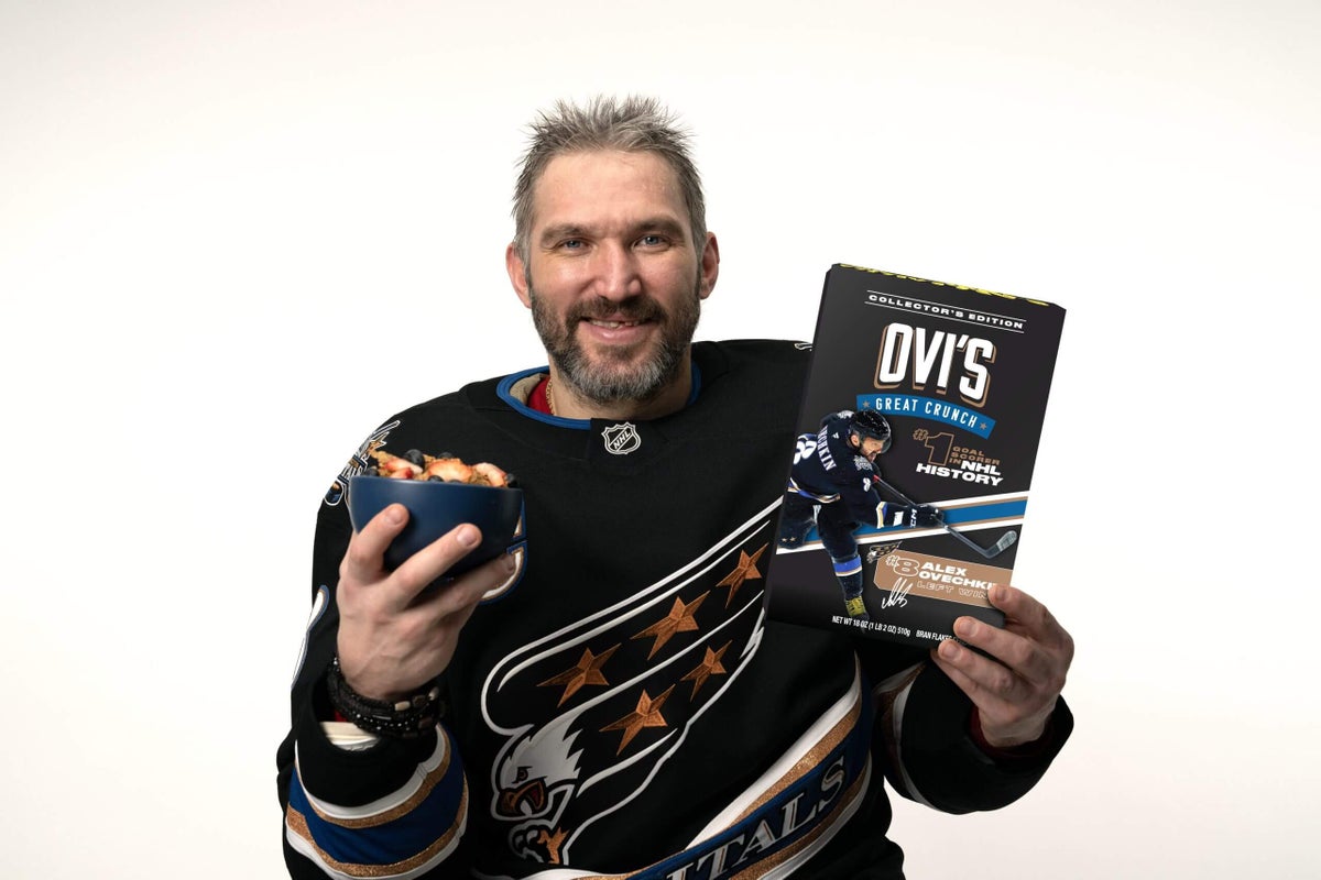 Alex Ovechkin’s new cereal presents fans with a dilemma: Eat it or collect it?