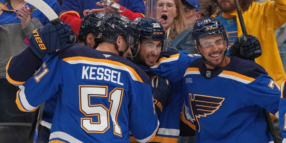 Kyrou, Snuggerud score to back Binnington in the Blues’ 3-1 victory over the Stars