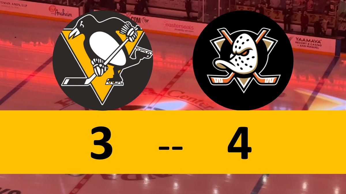 Penguins Get Sloppy, Blow Early Two-Goal Lead in Loss to Ducks