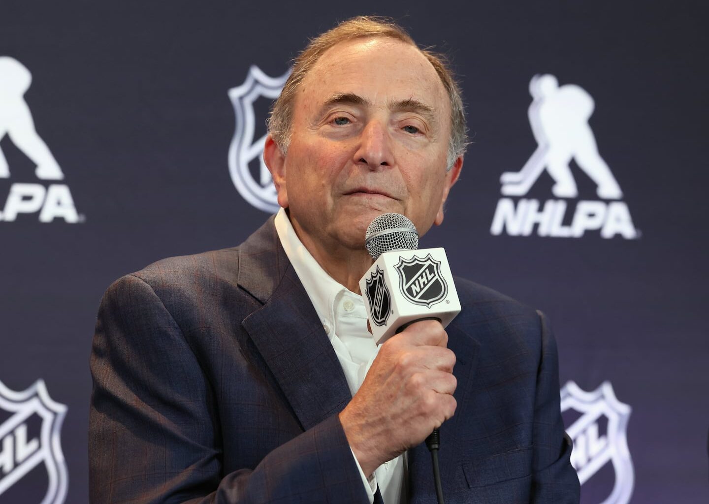 The NHL, led by commissioner Gary Bettman, became the first of the four major pro sports leagues to partner with prediction market platforms on Wednesday.