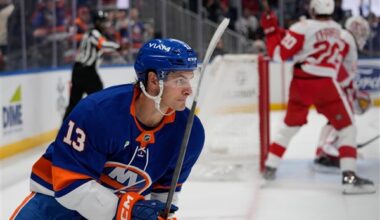 Islanders dominate Red Wings 7-2 behind Heineman's two goals