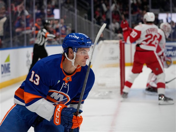 Islanders dominate Red Wings 7-2 behind Heineman's two goals