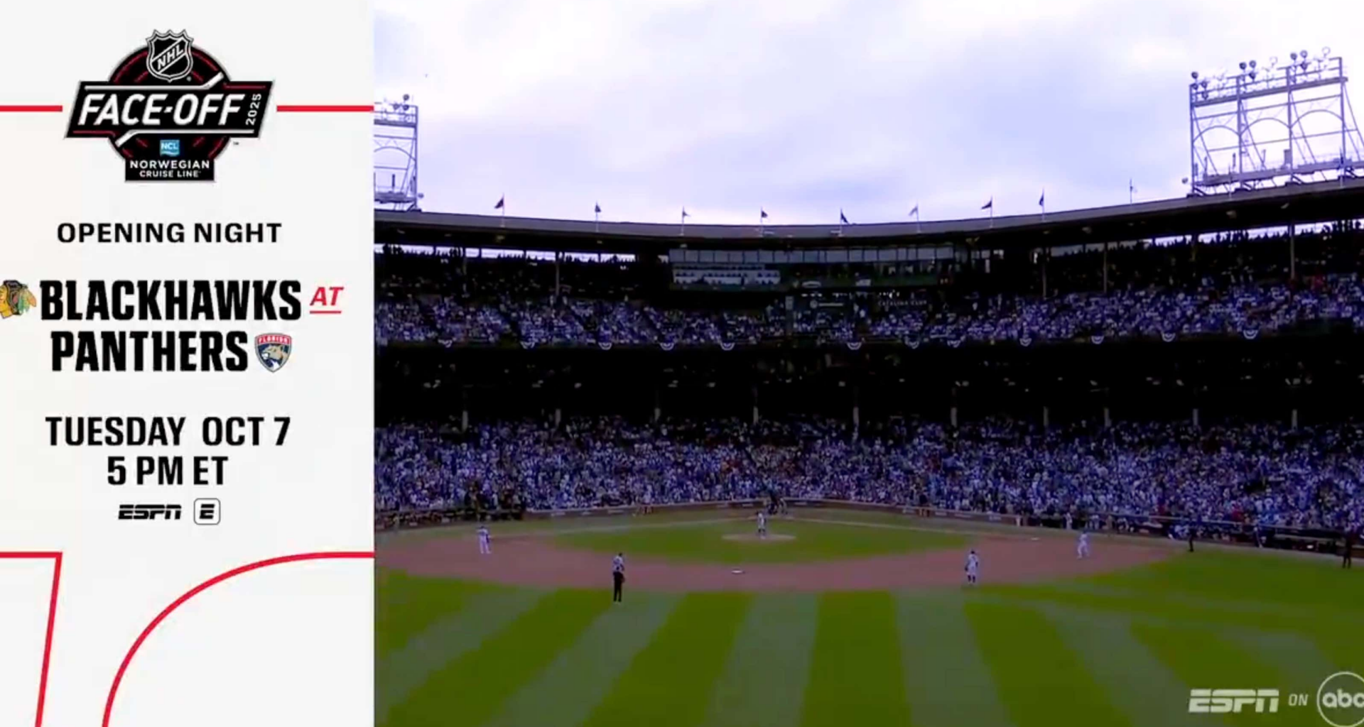 ESPN Aired A Promo For Its NHL Opening Night Coverage During Yesterday's Cubs-Padres Game And Its On-Air Broadcast Team Openly Admitted "There Is Zero Chance I'll Be Watching"